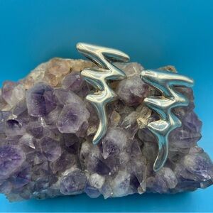 Modernist FDC Mexico Sterling Earrings